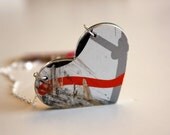 Recycled Skateboard Heart Necklace-Mod Love