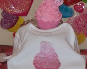 Fake Cupcake Creations Original Matching Fake Cupcake and Newborn Onesie with Topper, Photo Prop, Keepsake