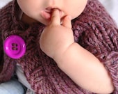Hand Knitted Baby Bolero Shrug in purple