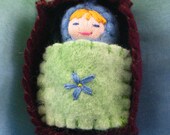 Flower Box Baby Doll  in Light Blue- Waldorf inspired