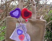 Needle Felting Kit - Valentine love Hearts