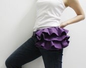 KINIES Ruffled Waist Purse in Purple - Fanny Pack / Hip Bag