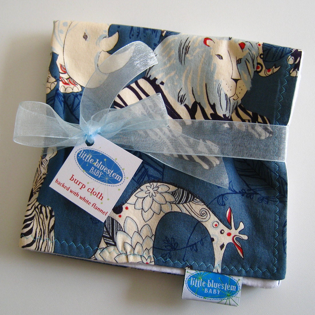 Zanzibar Jungle Animal infant burp cloth