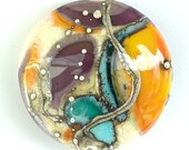 Wishing Stone 6 - Handmade Lampwork Glass Focal Bead by Sarah Hornik