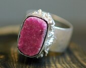 Pink Cobaltian Calcite in Sterling Silver Ring