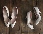 1980s vintage scalloped pink leather heels 7