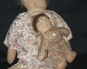 Handmade Primitve Dolls - Gram Mamma and Me
