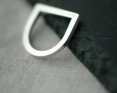 Silvery smile ring