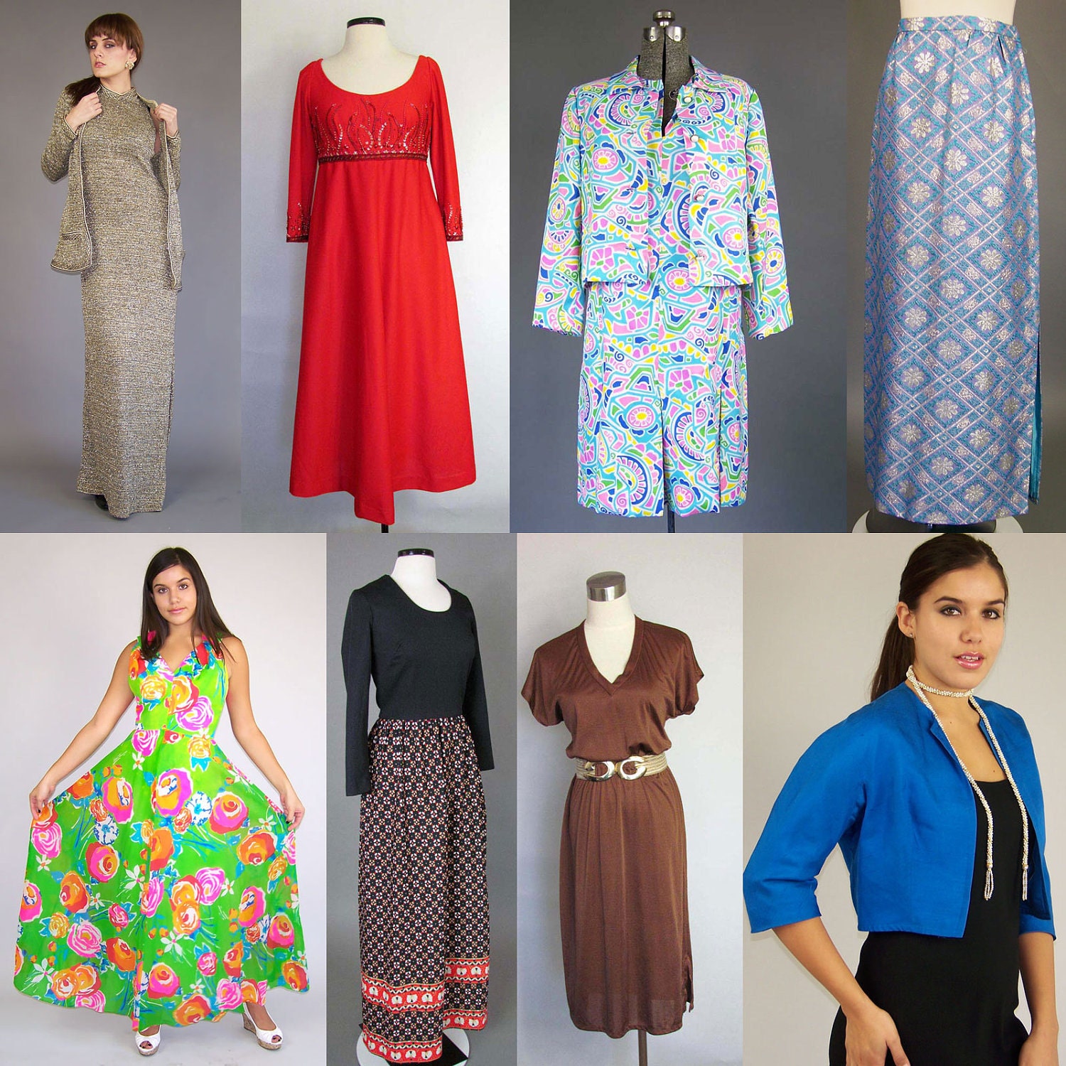 RESERVED - Vintage Dress Lot Cocktail Maxi Mod Clothing 20pcs - L123a