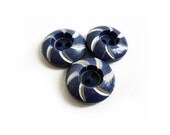 Vintage Buttons, Navy & White Buttons