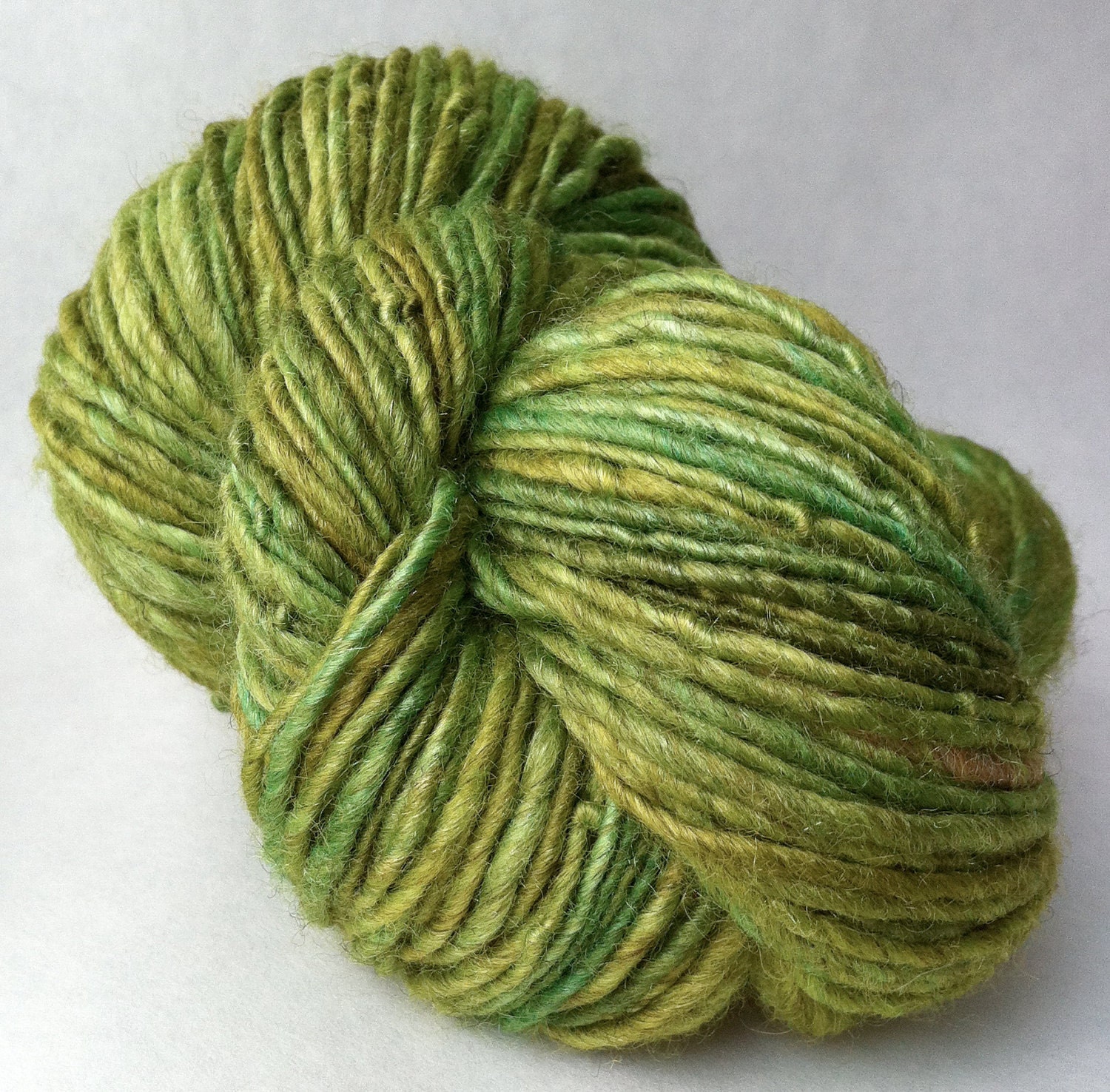 Phosphorescent - aran weight handspun yarn