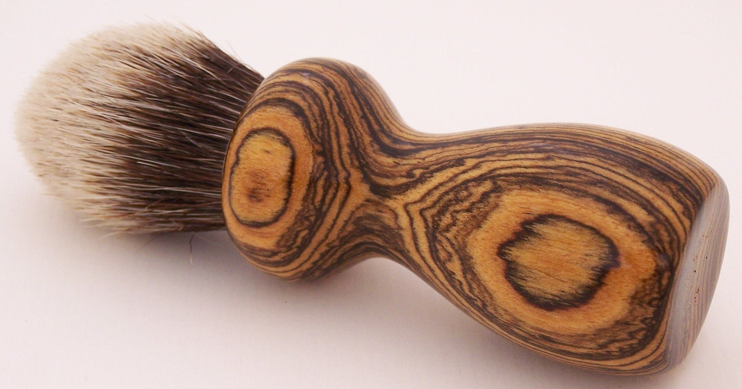 Bocote Wood 24mm Finest Badger Hair Shaving Brush Handle (Handmade in USA)
