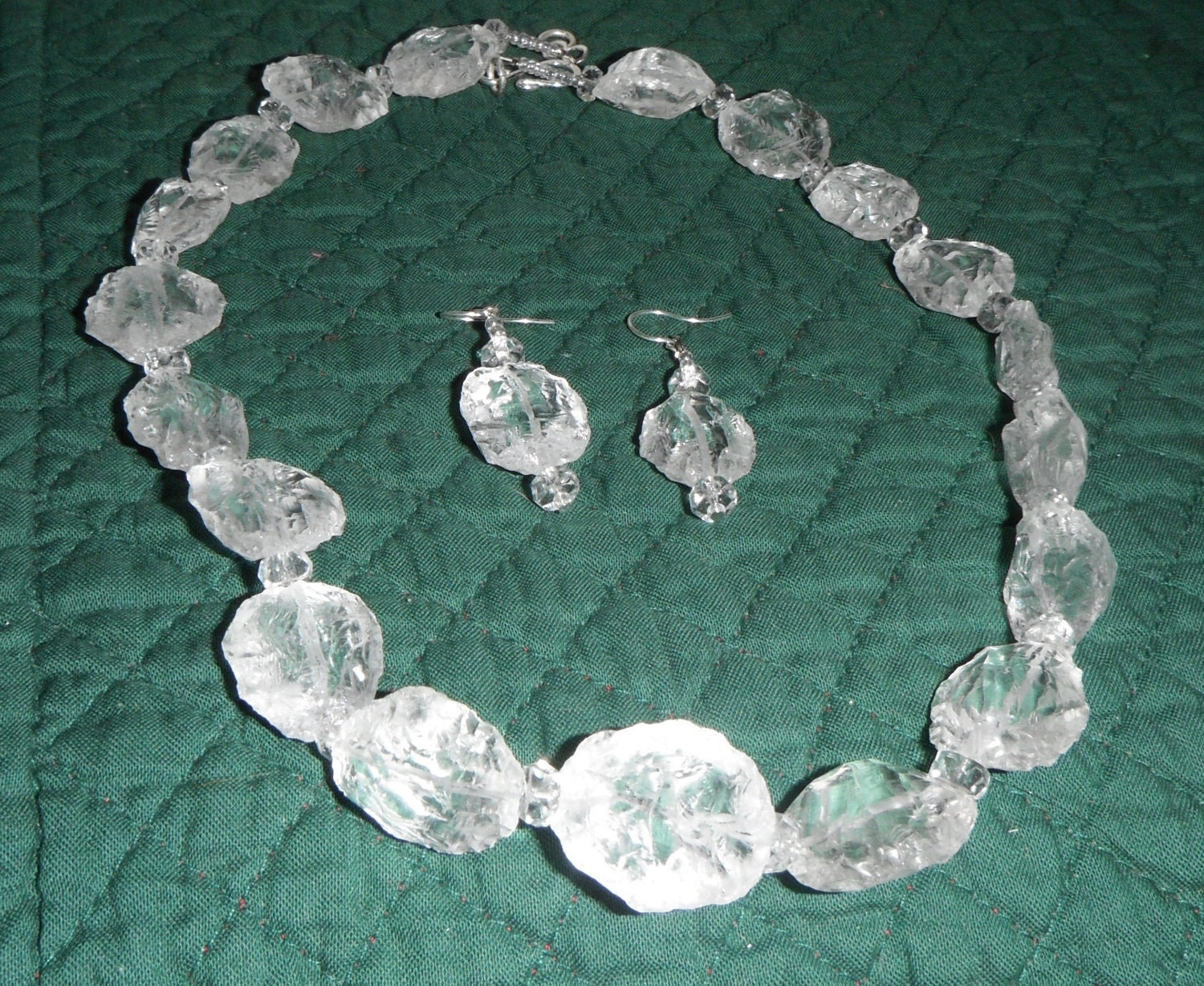 Rock Quartz Crystal Earrings