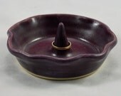 Ceramic Purple Ruffled Ring Holder