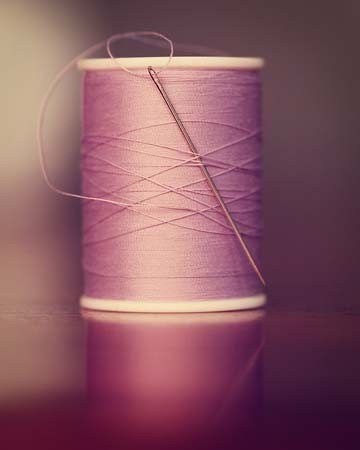 Still Life Photograph Print - Thread - 5x7 - spool sewing sew round simple tan white chocolate brown