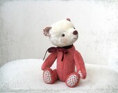 Pattern to create Teddy like bear Mila coral pink snow white 10 inch