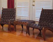 Wooden Leather Chairs