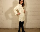 COZY in CREAM - Belted Oversized Sweater - xs to medium