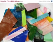 ON SALE Fused Glass Scrap Glass, 3 Pound Mix of Glass, COE 96, Assorted Colors
