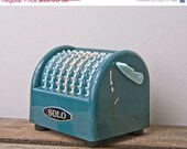 On Sale Vintage Adding Machine Mathematical Abacus SOLO made in Japan teal numbers tax machine