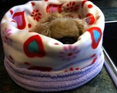 Valentine Hearts SNUGGLE-SACK Pet bed 20" X 22" Fleece, medium