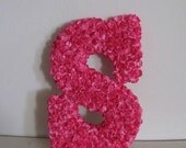 Initial (Letter) Covered in Rose Flowers, Perfect for Girl's Room or Wedding -- 10% Off for First Ten Shop Purchases