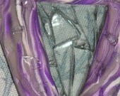 Purple, Mauve and white, Glass Shards Pendant
