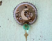 Repurposed Brooch - Sliver Moon