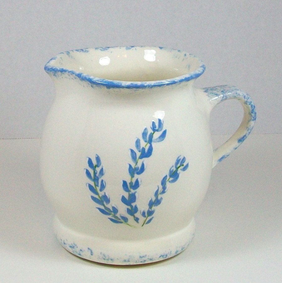 Ceramic Creamer with Bluebonnets