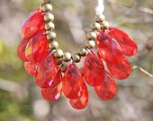 red anthropologie inspired bib statement necklace