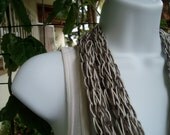 Eco Mocha Latte hemp and seawool skinny infinity scarf