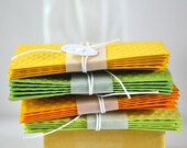Note Set x 5 Orange Embossed Dots