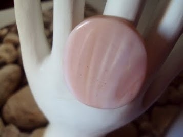 Ring Pink Shell on Sterling Silver Adjustable Band