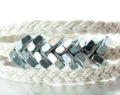 Silver Hex Wrap Bracelet