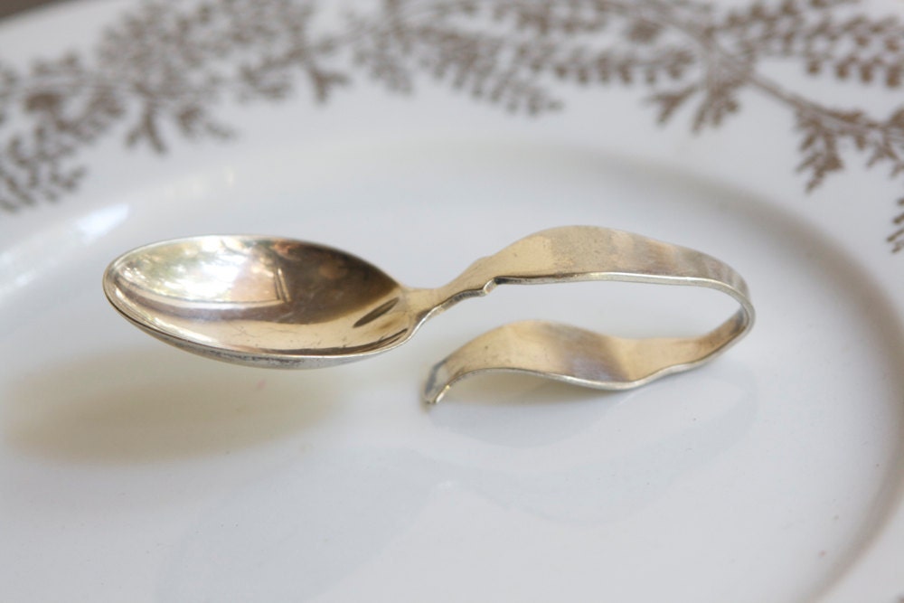 Vintage Silverware Baby Spoon, Sweetly Shabby
