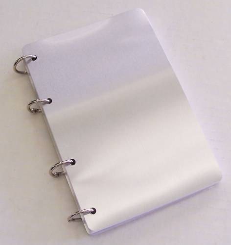 Jack's Pocket Notebook Planner s464 Aluminum Covers Loose Leaf & Spiral 4.06"x6.13" (paper 4"x6")