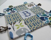 Baby Boy Lovey with Custom Hand Embroidery and Knotties by Dolce Dreams