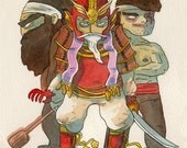 Destiny of an Emperor - original NES illustration