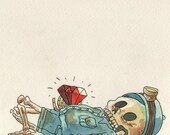 Digger T. Rock: Legend of the Lost City - original NES illustration