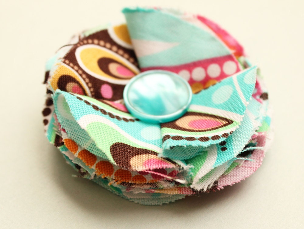Ruffled Bloom Flower Pin