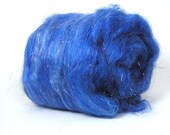Super Sparkle Sock Batts COLD SHOULDER 4.8 oz  Two Batts Blue, Cobalt, Marcasite Local Merino, Milk Fiber, Firestar, Nylon, Angelina