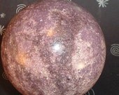 Soothe and Calm My Heart Chakra and Emotions - Lepidolite Sphere - Reiki Infused Healing Crystal - 3822
