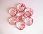 Retro Hearts Magnets, Bubble Magnets, Acrylic Magnets, Fridge Magnets