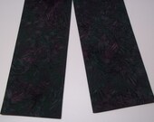 Purple Clergy Stole in Palm Leaf Print for Palm Sunday or Ordinary Time-- Must See Larger Photos -- 46" Length -- Immediate Shipping