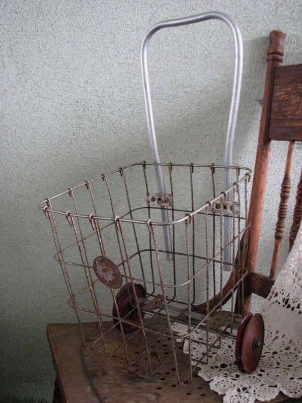 sweet vintage toy shopping cart