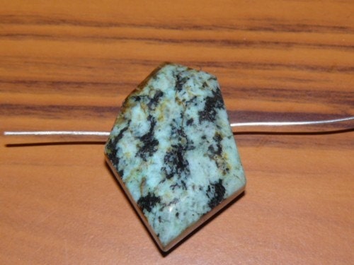 African Turquoise Jasper Faceted Bead/Pendant.