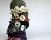 felt hat merino wool,  MADE TO ORDER 1920's Hat  Fashion cloche style Gaëlle