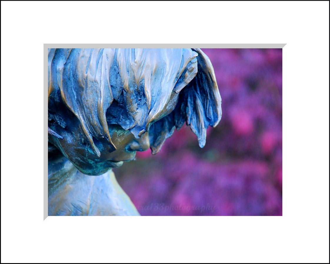 Matted Purple Photo-Ready to Frame-Thinking of Plum -5x7 Inch Fine Art Photography Photo Print Matted to 8x10