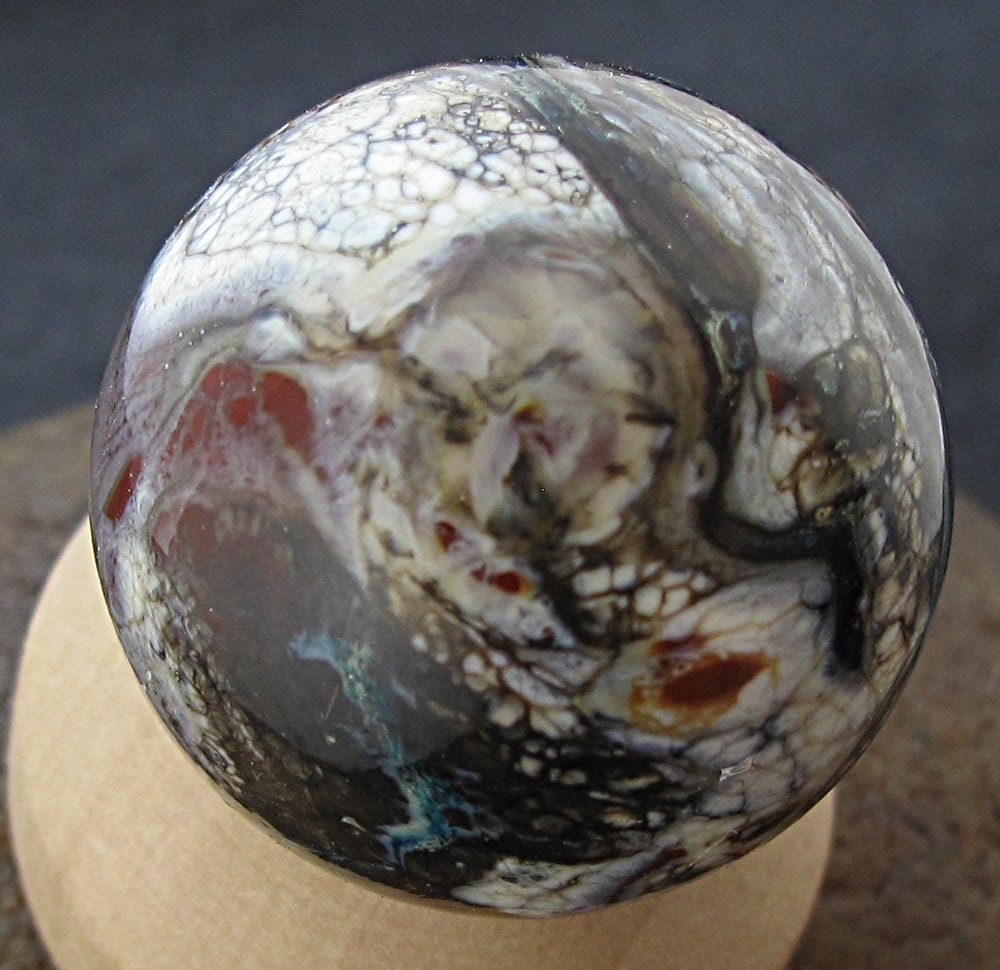 Lampwork Marble -Distant Planet- Handmade by Jason Powers SRA Jasio