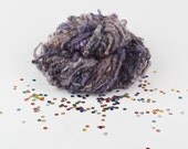 Handspun Art Yarn, Wensleydale locks, textured yarn. A Bit of Glam. by WoolWench on Etsy